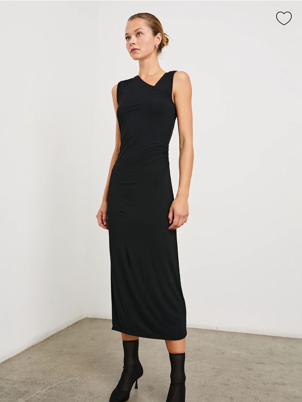 Rails Lola and Black Ruched Midi Dress